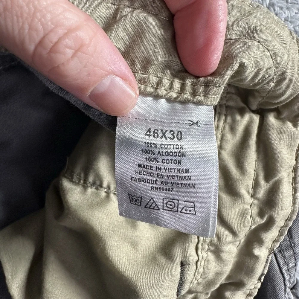 Union Bay Cargo Pants‎ Mens 46x30 (Fits 44x28) Gray Workwear Gorpcore Outdoors